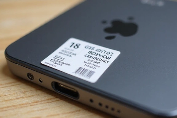 Detalle de un producto electrónico con etiqueta de precio